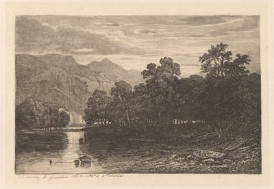 dağ nehir by Alexandre Calame