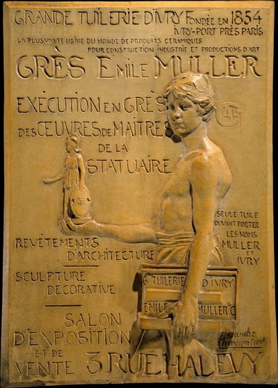 Muller Stoneware Manufactory için reklam by Alexandre Charpentier
