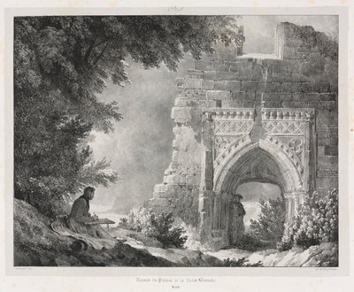 Eski Fransa'da Pitoresk ve Romantik Yolculuklar: Beyaz Kraliçe Sarayı Harabeleri by Alexandre Evariste Fragonard