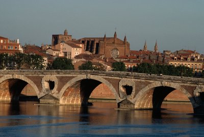 Garonne nehri üzerinde Pont-Neuf, Toulouse, Midi-Pyrenees, Fransa by Nicolas Toussaint Charlet