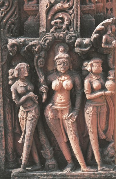 Kadın figürlerini betimleyen heykel, Jain Tapınağı No 16, Deogarh, Uttar Pradesh, Hindistan, 8.-17. yüzyıl. by Nicolas Toussaint Charlet