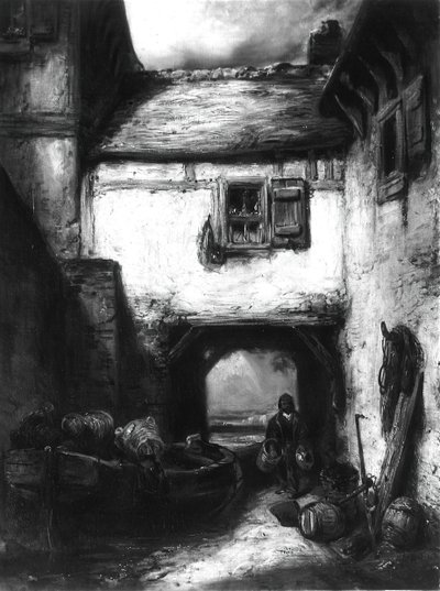 Avlu, ç. 1855. by Alexandre Gabriel Decamps