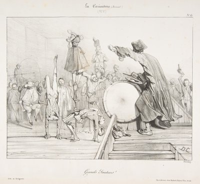 Büyük Süveterler!, La Caricature, 1823-60. by Alexandre Gabriel Decamps