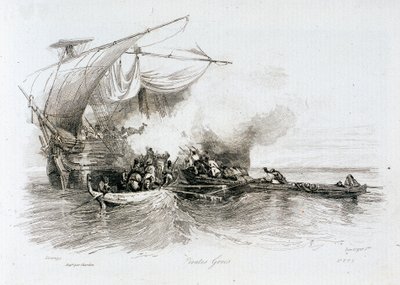 Yunan korsanlar by Alexandre Gabriel Decamps
