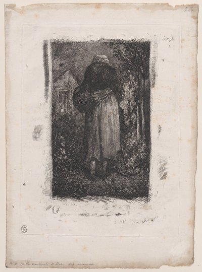Yaşlı Dilenci Kadın, 1833-38. by Alexandre Gabriel Decamps