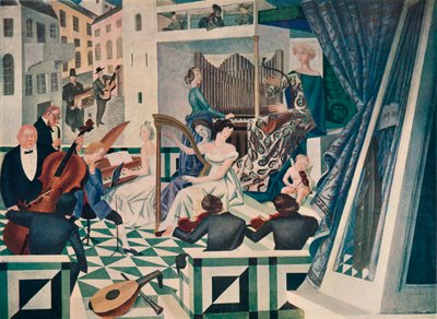 Özel Bir Evdeki Konser Odasındaki Duvar Dekorasyonundan Detay, c1927 by Alexandre Jacovleff