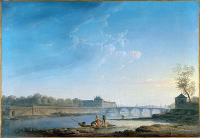 Tuileries Rıhtımı ve Pont Royal, 1780 dolayları (tuval üzerine yağlıboya) by Alexandre Jean Noel