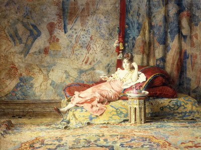 Harem Güzeli, 1876 by Alexandre Louis Leloir