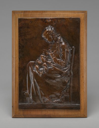 Annelik veya Çocuk Emziren Genç Kadın, model 1882. by Alexandre Louis Marie Charpentier