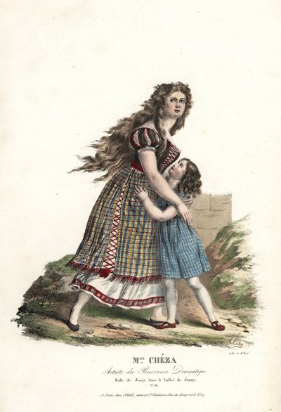 Balerin Miss Marie Cheza Jean-Louis Aumer, Panorama Dramatique tarafından bale-pandomim Jenny