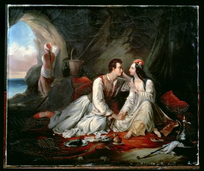 Don Juan ve Haidee, 1833 dolayları by Alexandre Marie Colin