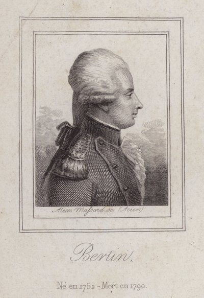 Antoine de Bertin, Fransız şair (gravür) by Alexandre Massard