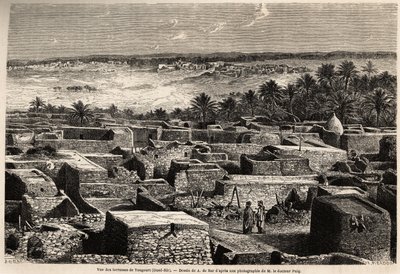 Tougourt (Oued Rir) teraslarının görünümü by Alexandre de (after) Bar