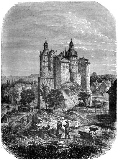 Chateau de Montbeliard Montbeliard Kalesi, Fransa, 1882-1884 by Alexandre de Bar