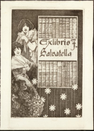 Ekslibris F. Salvatella by Alexandre de Riquer