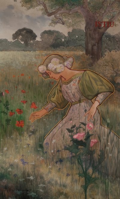 Dört mevsim dekoratif tavan lambaları: yaz (istiu) by Alexandre de Riquer