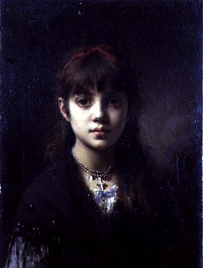 Sanatçıların Kızı, 1884 (ayrıca bkz. 65312) by Alexei Alexevich Harlamoff