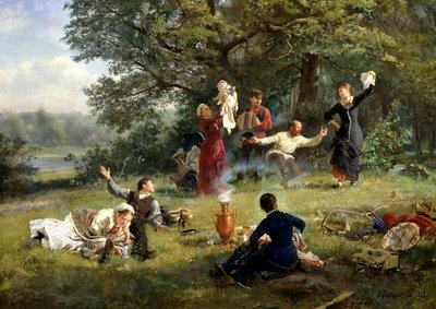 Pazar, 1884. by Alexei Ivanovich Korzukhin
