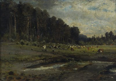 Elk Adası ve Sokolniki, 1869. by Alexei Kondratyevich Savrasov
