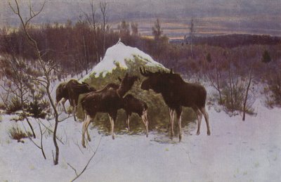 Elk Sürüsü, 1889 by Alexei Steipanovitch Stepanov