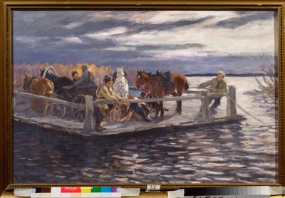 Un vat (Bir Vapur) - Resim Alexei Stepanovich Stepanov (1858-1923), tuval üzerine yağlıboya, yaklaşık 1900 - Rus sanatı, 20. yüzyılın başları - Devlet Açık Hava Müzesi Rostov Kremlin, Rostov (Rusya) by Alexei Steipanovitch Stepanov