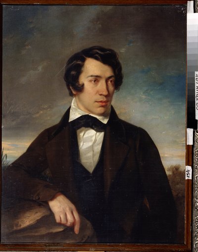 Alexei Stepanovich Khomyakov (1804-1860) 1842 Devlet Müzesi Abramtsevo Malikanesi, Moskova ""Kendi Portre"" by Alexei Stepanovich Khomyakov