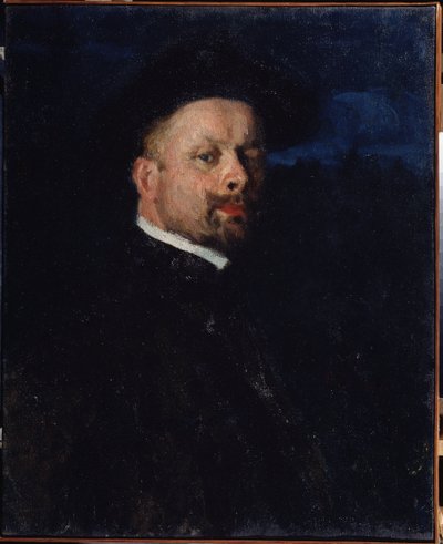 "" Otoportre "" Resim Alexei von Javlensky (Alexi von Jawlensky, Alexej von Javlenski) (1864-1941) 1890 environ Regional M. Vrubel Sanat Müzesi, Omsk by Alexej von Jawlensky