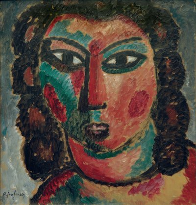 kahverengi bukleler by Alexej von Jawlensky