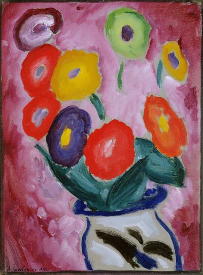 Çiçekli Natürmort, 1915 by Alexej von Jawlensky