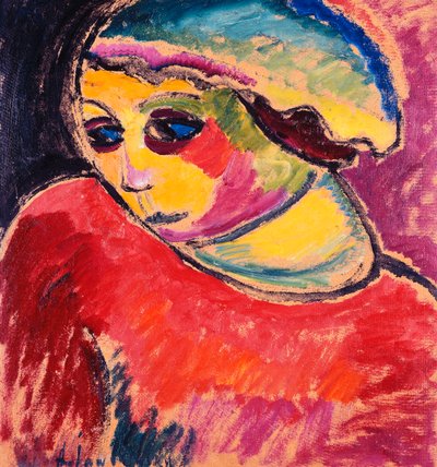 Yeşil Bonnet; Grune Haube, 1911 by Alexej von Jawlensky