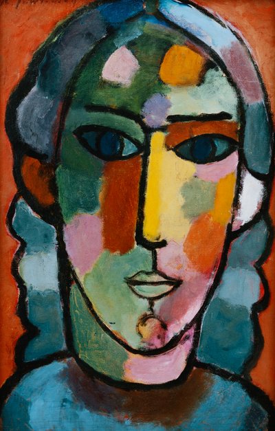 Kız Başkanı; Madchenkopf, c. 1915-16 by Alexej von Jawlensky