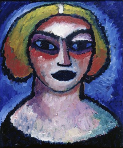 Bir Kadının Başı, 1912 by Alexej von Jawlensky