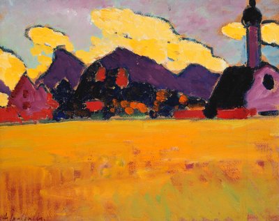 Murnau yakınlarındaki manzara; Murnau yakınlarındaki manzara, c.1910 by Alexej von Jawlensky