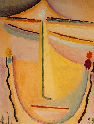 Pembe-Turuncu; Rosa-Turuncu, 1929 by Alexej von Jawlensky