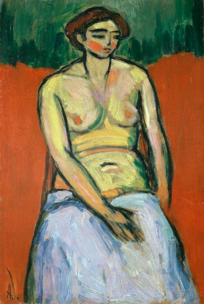 Oturan Çıplak Kadın, c.1910 by Alexej von Jawlensky