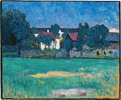 Wasserburg manzara, evler ve tarla, 1907 by Alexej von Jawlensky