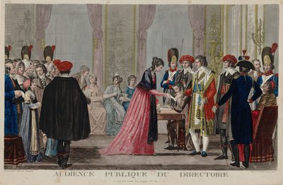 Rehberin halka açık duruşması, yaklaşık 1797. by Alexis Chataignier