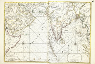 Afrika, Arabistan ve Hindistan Haritası by Alexis Hubert Jaillot