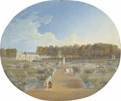 Passy'deki Hôtel de Valentinois'nın Sebze Bahçesi (keten üzerine grafit üzerine guaj) by Alexis Nicolas Perignon