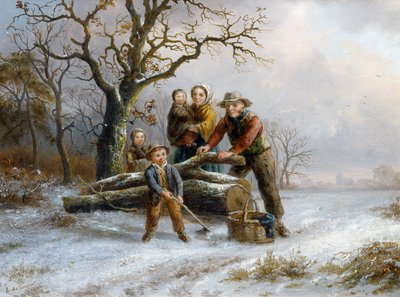 Yakacak odun kesmek, 1865 (98605 çifti) by Alexis de Leeuw