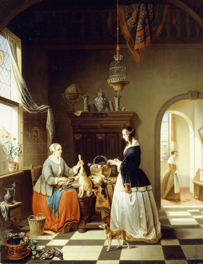 Yemeği Planlama, 1863 by Alexis van Hamme