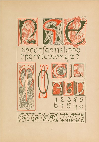 Dekoratif Belgeler, 1902. by Alfons Marie Mucha