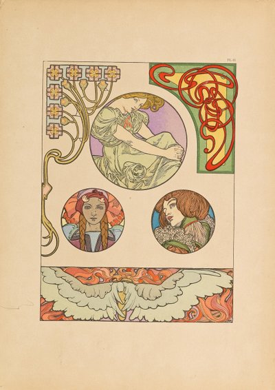Dekoratif Belgeler, 1902. by Alfons Marie Mucha