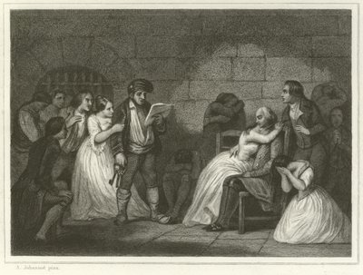 Hükümlülerin Çağrısı (gravür) by Alfred (after) Johannot