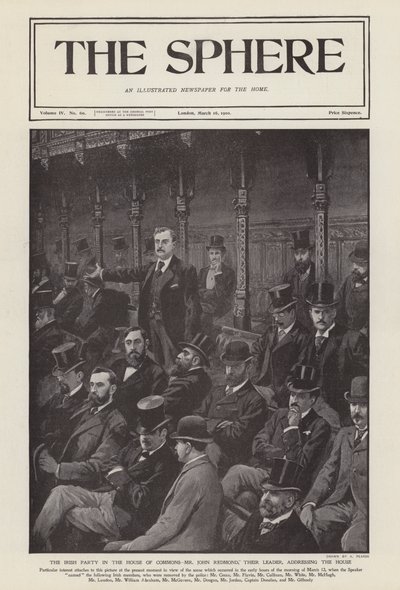 İrlanda Milletvekili John Redmond, Avam Kamarası'na hitap ediyor by Alfred (after) Pearse