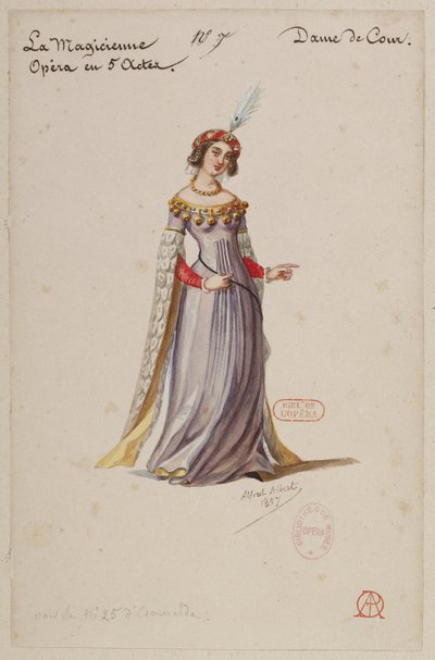 Halévy - La magicienne - kostüm tasarımları Alfred Albert - 07. Saraylı Kadın by Alfred Albert