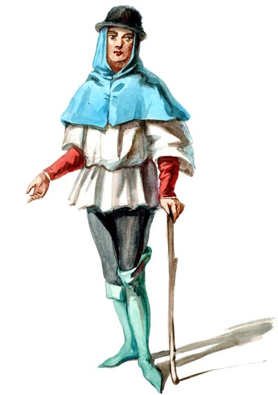Halévy - La magicienne - Alfred Albert tarafından kostüm modelleri - 15. Paysan (rötuşlanmış) by Alfred Albert