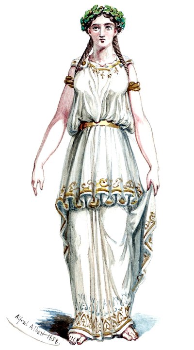 Halévy - La magicienne - Alfred Albert tarafından kostüm modelleri - 21. Mélusine, 3. kostüm (rötuşlanmış) by Alfred Albert