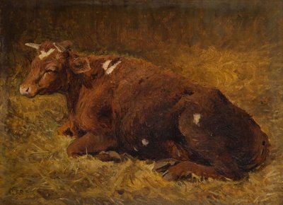 Yerde Yatan Bir İnek, 1865-1872. by Alfred Baker