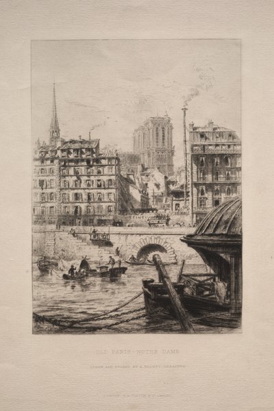 Eski Paris: Notre Dame by Alfred Brunet Debaines